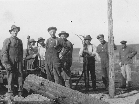 Sawing Bee on lot 19 - Gore Blake